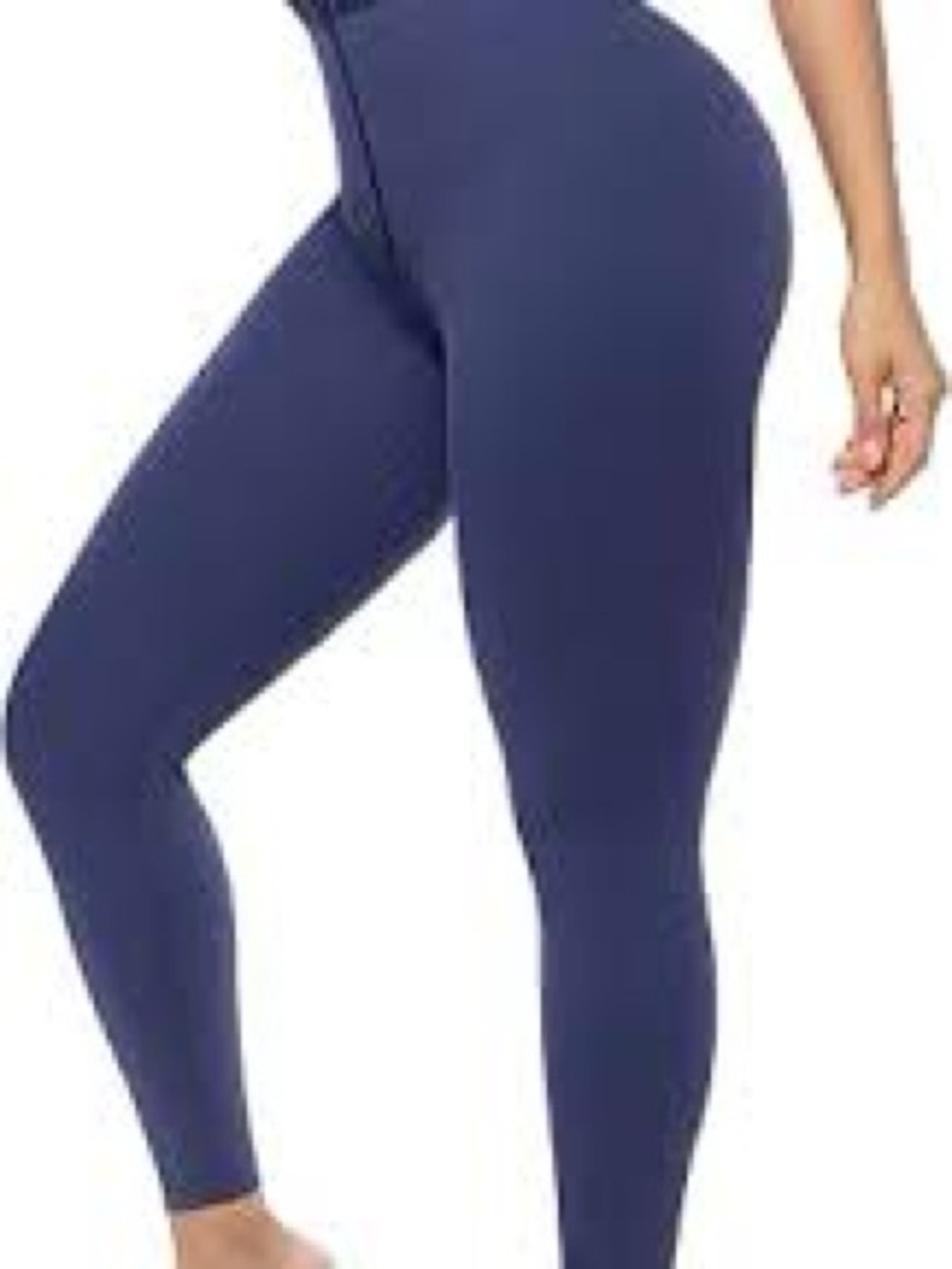 High-Waist Sculpting Shapewear Leggings — Navy
